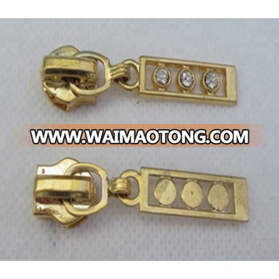 5# metal zipper slider with hook and designed puller